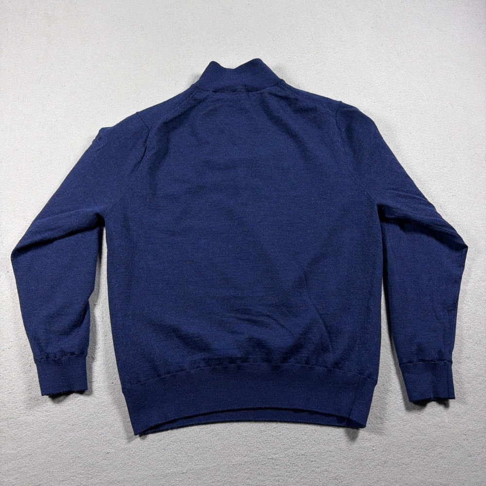 Minnesota Timberwolves Quarter Zip Men Large Merino Wool Navy Blue Lexus Luxury - Picture 6 of 7